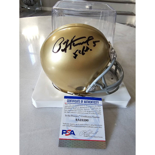 Paul Hornung Autographed/Signed Mini Helmet COA Notre Dame Fighting Irish