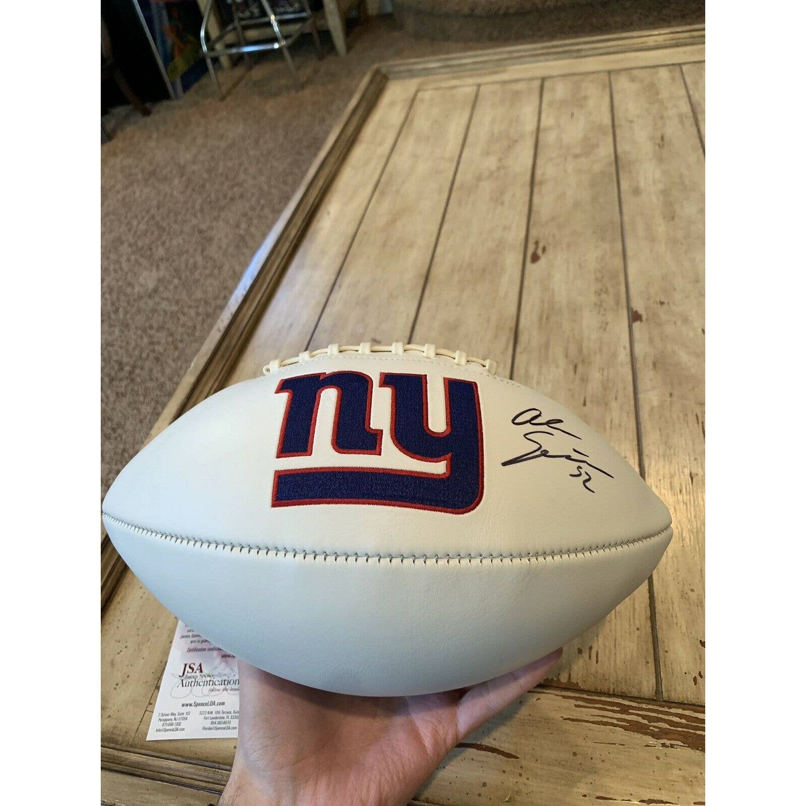 Alec Ogletree Autographed/Signed Football JSA COA New York Giants - TreasuresEvolved