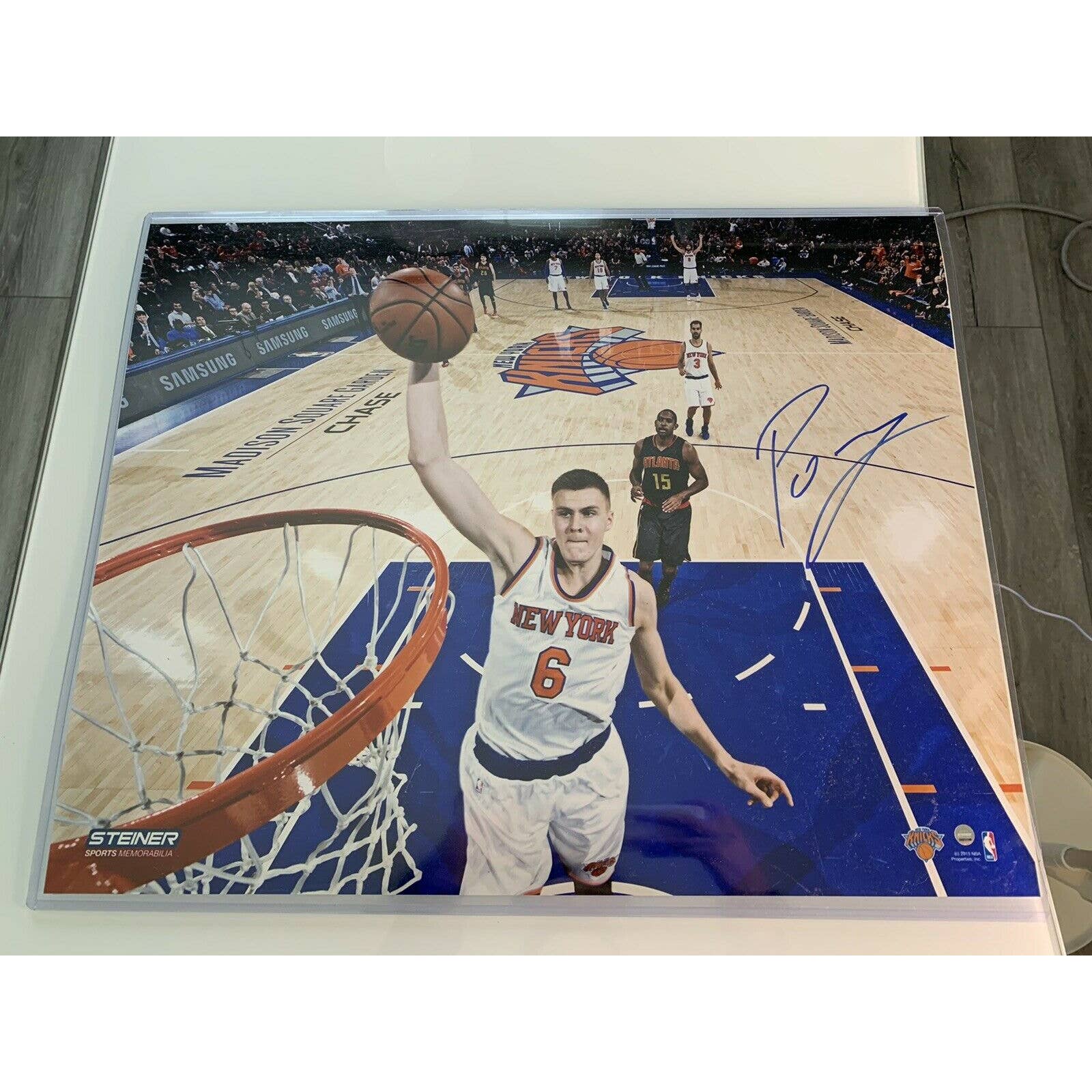 Kristaps Porzingis Autographed/Signed 16x20 Photo New York Knicks NY - TreasuresEvolved