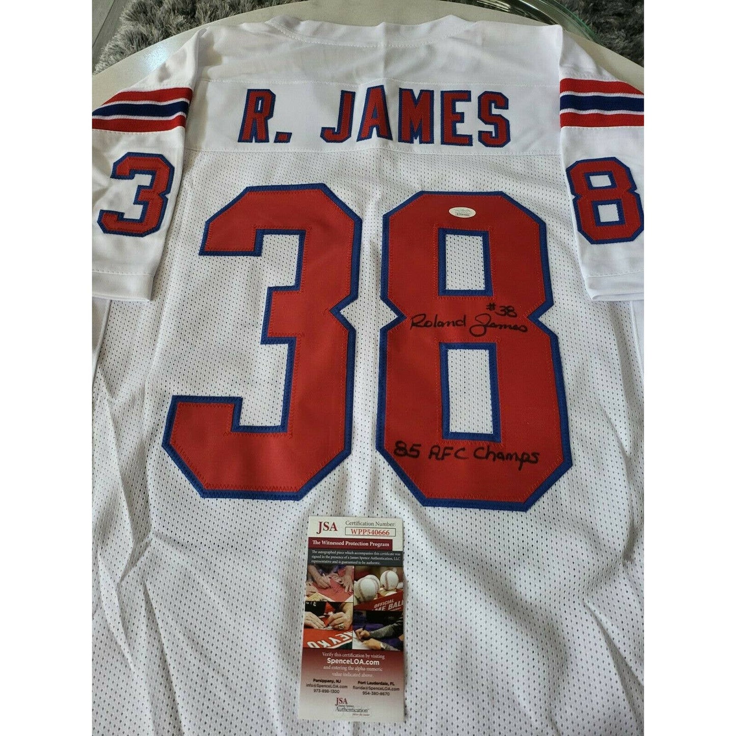 Roland James Autographed/Signed Jersey JSA COA New England Patriots - TreasuresEvolved