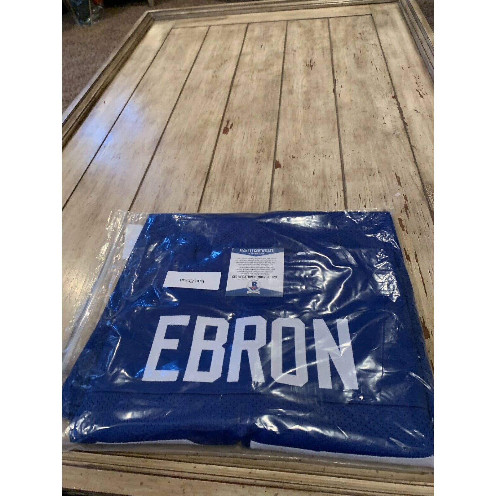 Eric Ebron Autographed/Signed Jersey Beckett COA Indianapolis Colts - TreasuresEvolved