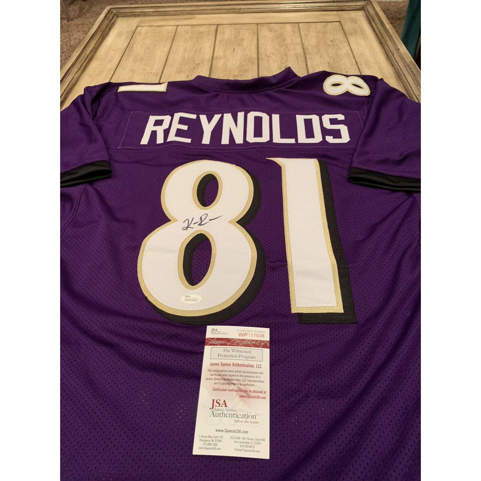 Keenan Reynolds Autographed/Signed Jersey JSA COA Baltimore Ravens Navy - TreasuresEvolved