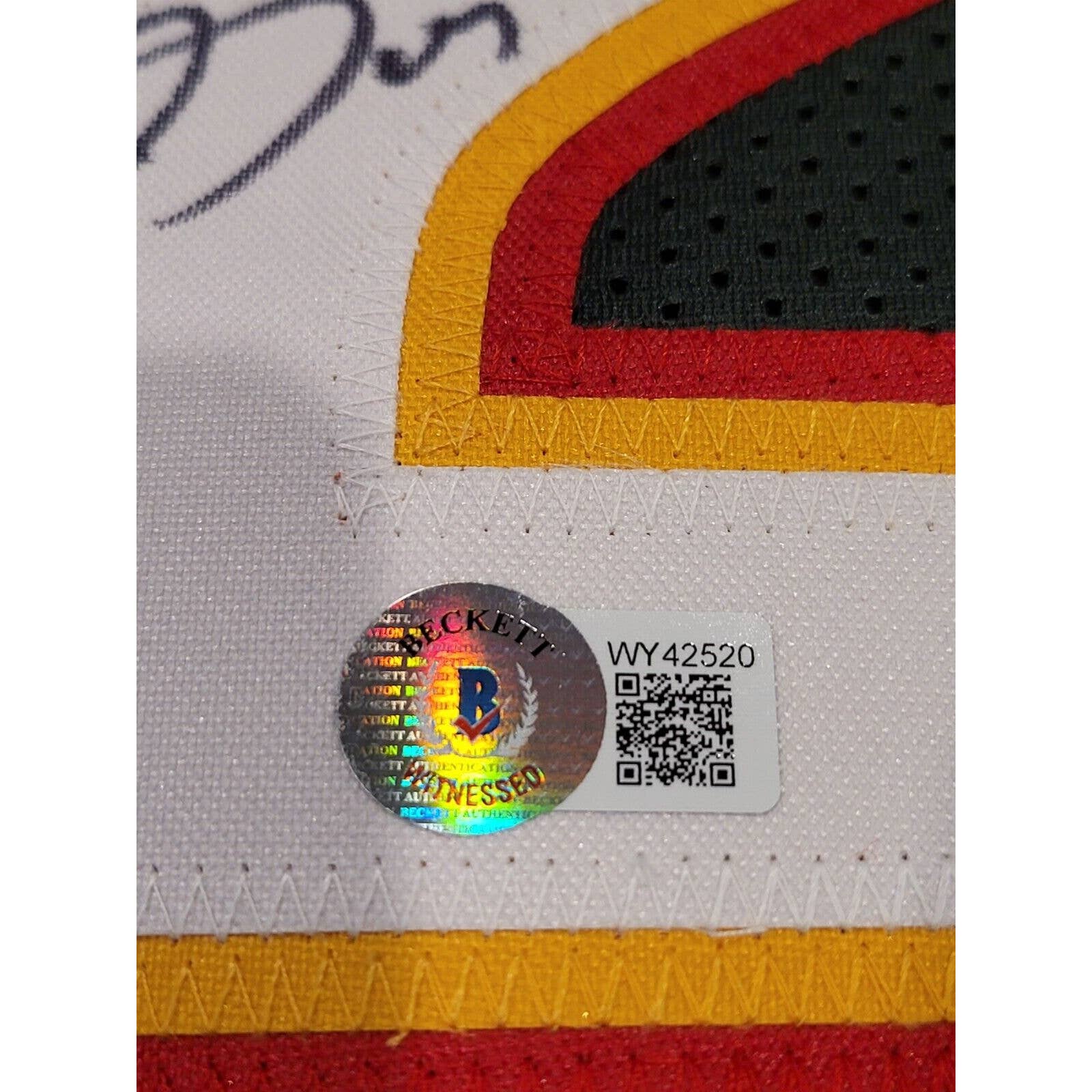 Gary Payton Autographed/Signed Jersey Beckett Sticker Seattle Supersonics - TreasuresEvolved