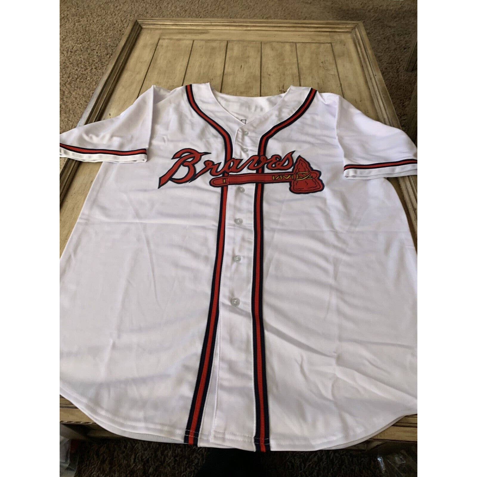 Ted Turner Autographed/Signed Jersey Beckett COA Atlanta Braves - TreasuresEvolved