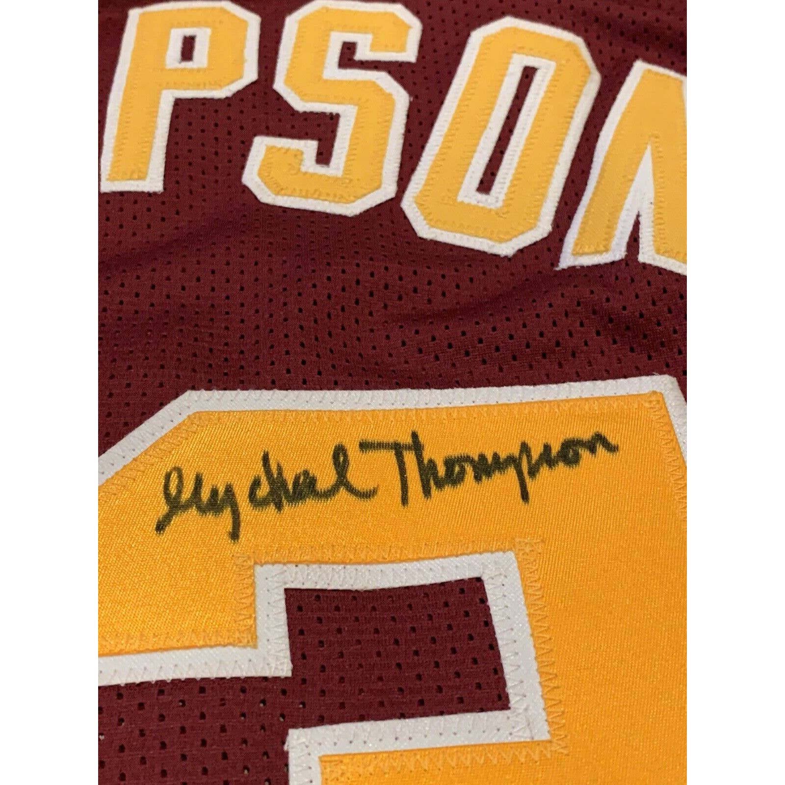 Mychal Thompson Autographed/Signed Jersey COA Los Angeles Lakers LA Minnesota - TreasuresEvolved