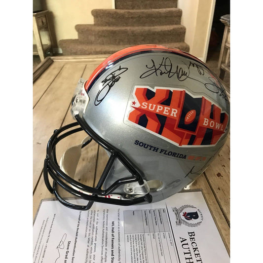 Emmitt Smith Matt Ryan Michael Strahan Tony Gonzalez Autographed/Signed Helmet - TreasuresEvolved