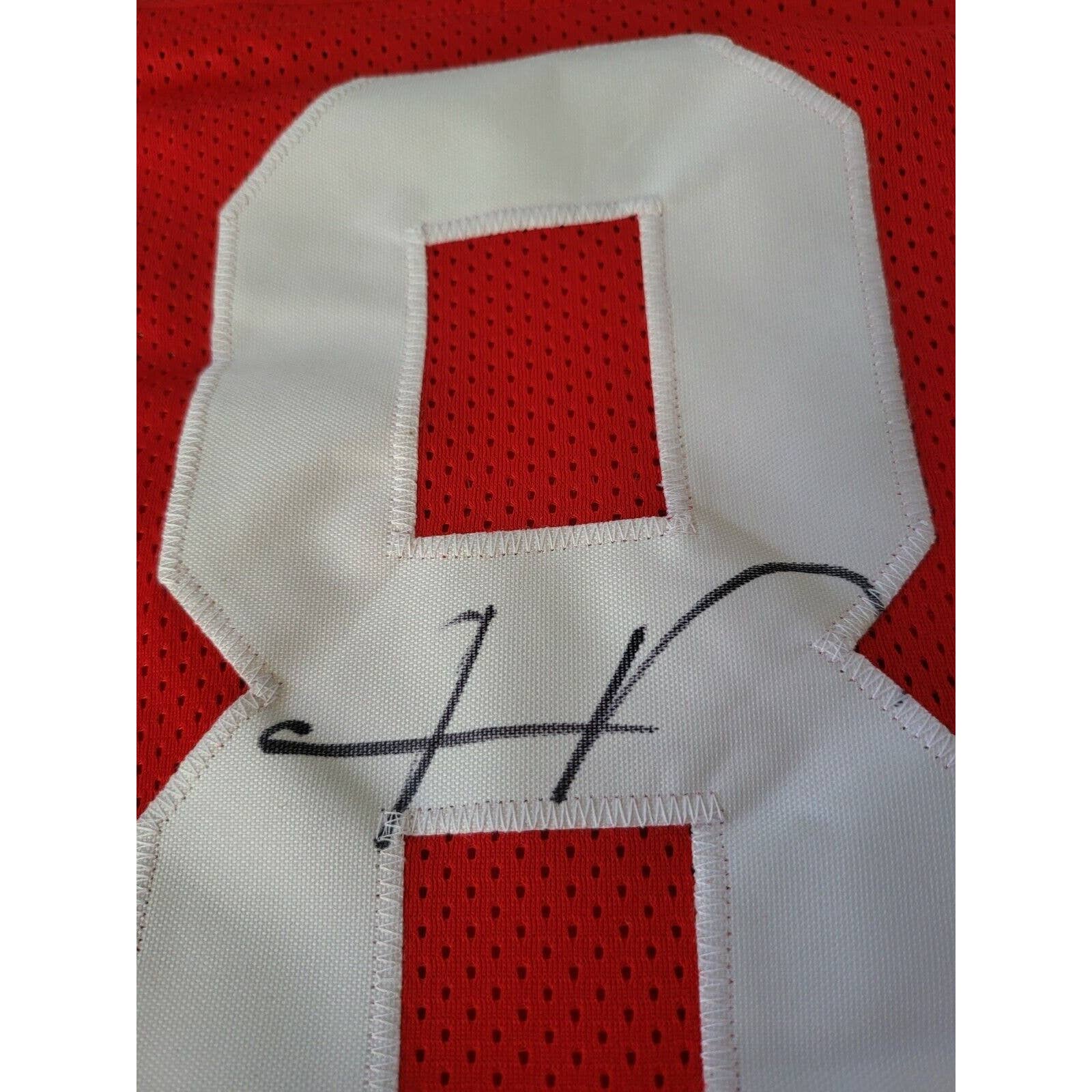 Vernon Davis Autographed/Signed Jersey Beckett Sticker San Francisco 49ers - TreasuresEvolved