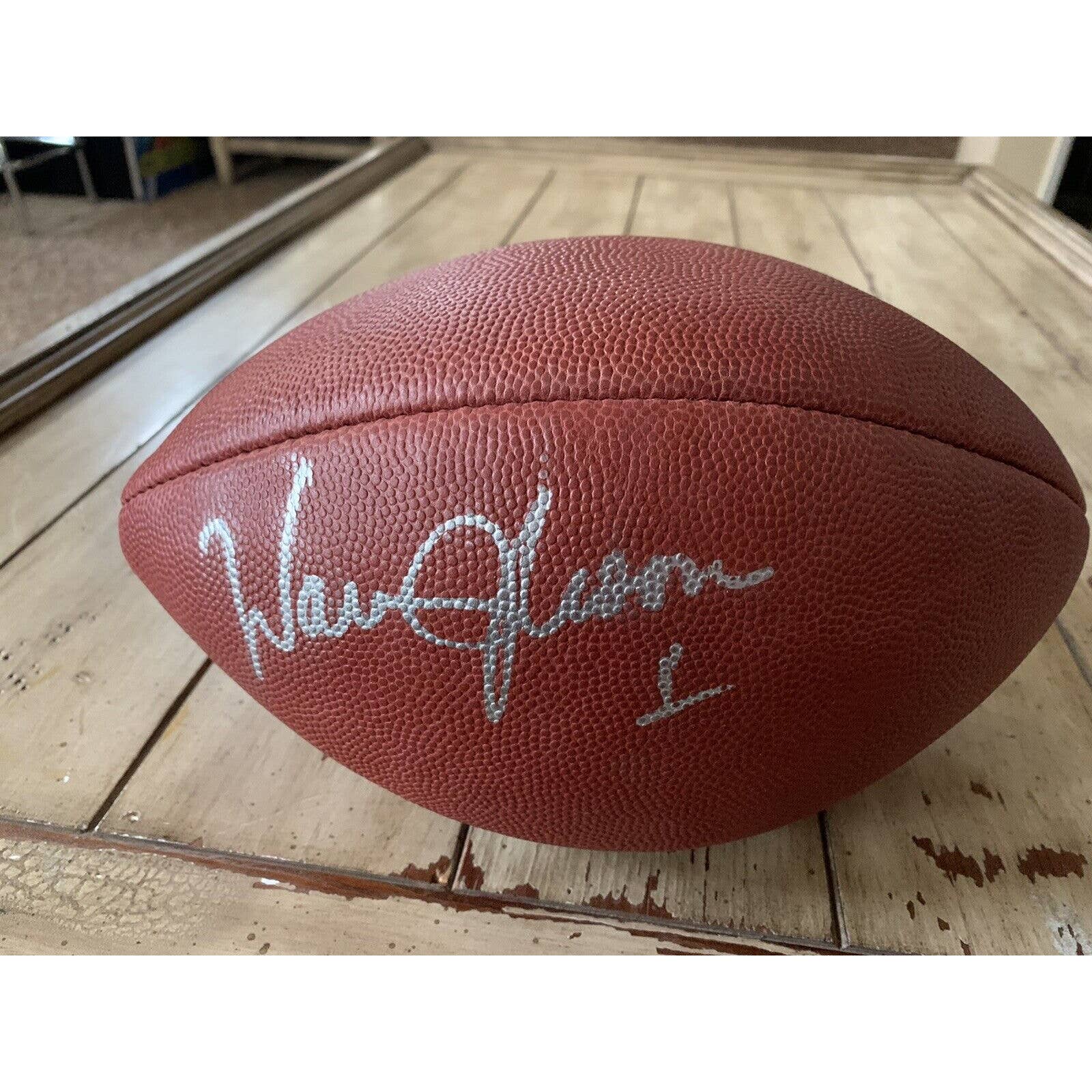 Warren Moon Autographed/Signed Football JSA Sticker Houston Oilers PLEASE READ - TreasuresEvolved