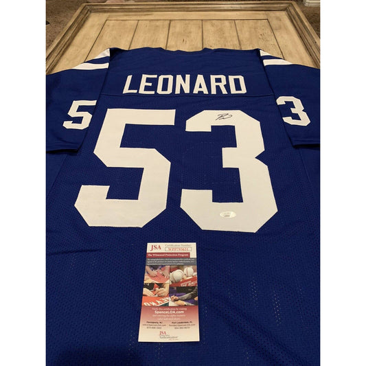 Darius Leonard Autographed/Signed Jersey JSA COA Indianapolis Colts - TreasuresEvolved