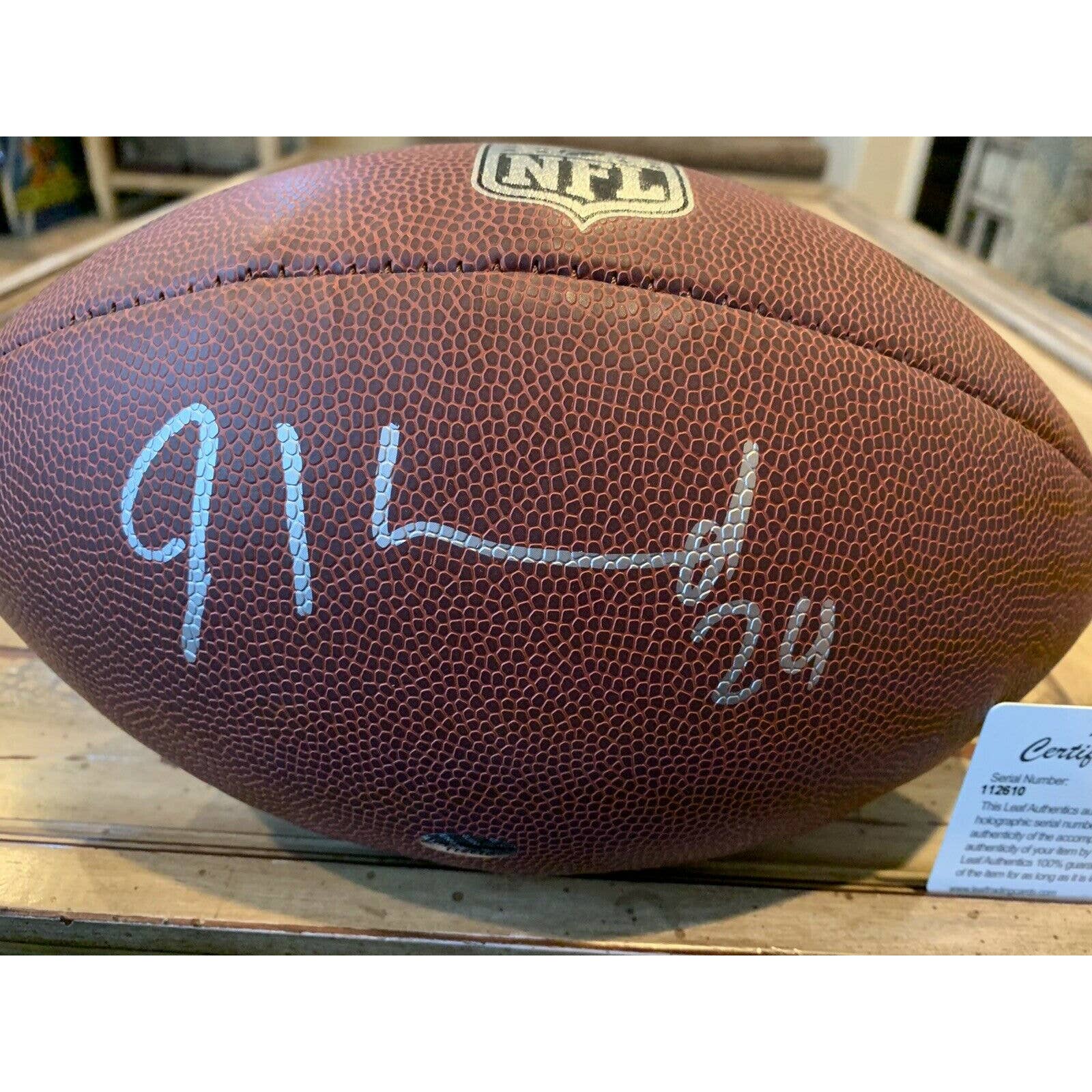 Jordan Howard Autographed/Signed Football LEAF COA Chicago Bears Eagles - TreasuresEvolved