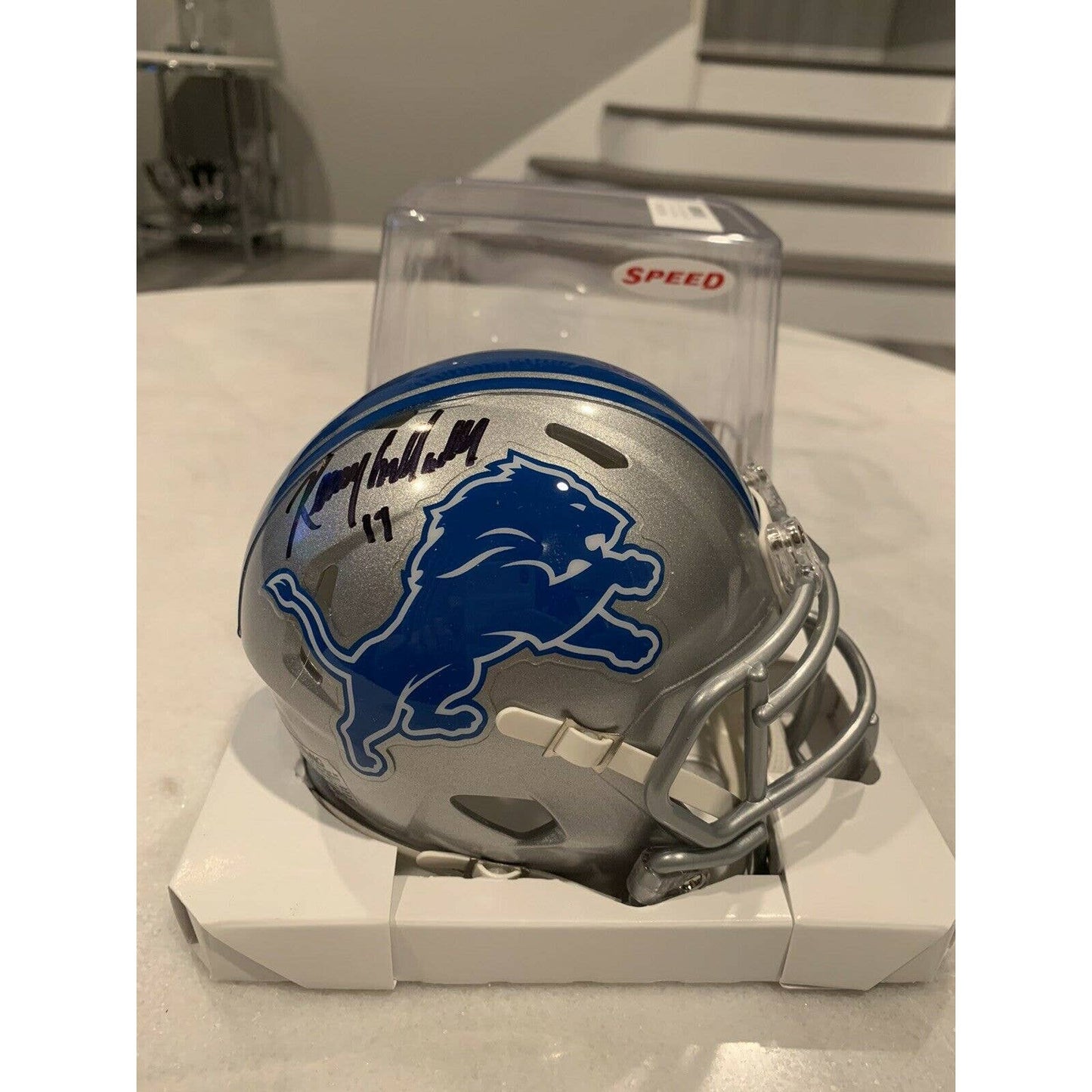 Kenny Golladay Autographed/Signed Mini Helmet Fanatics Detroit Lions A - TreasuresEvolved