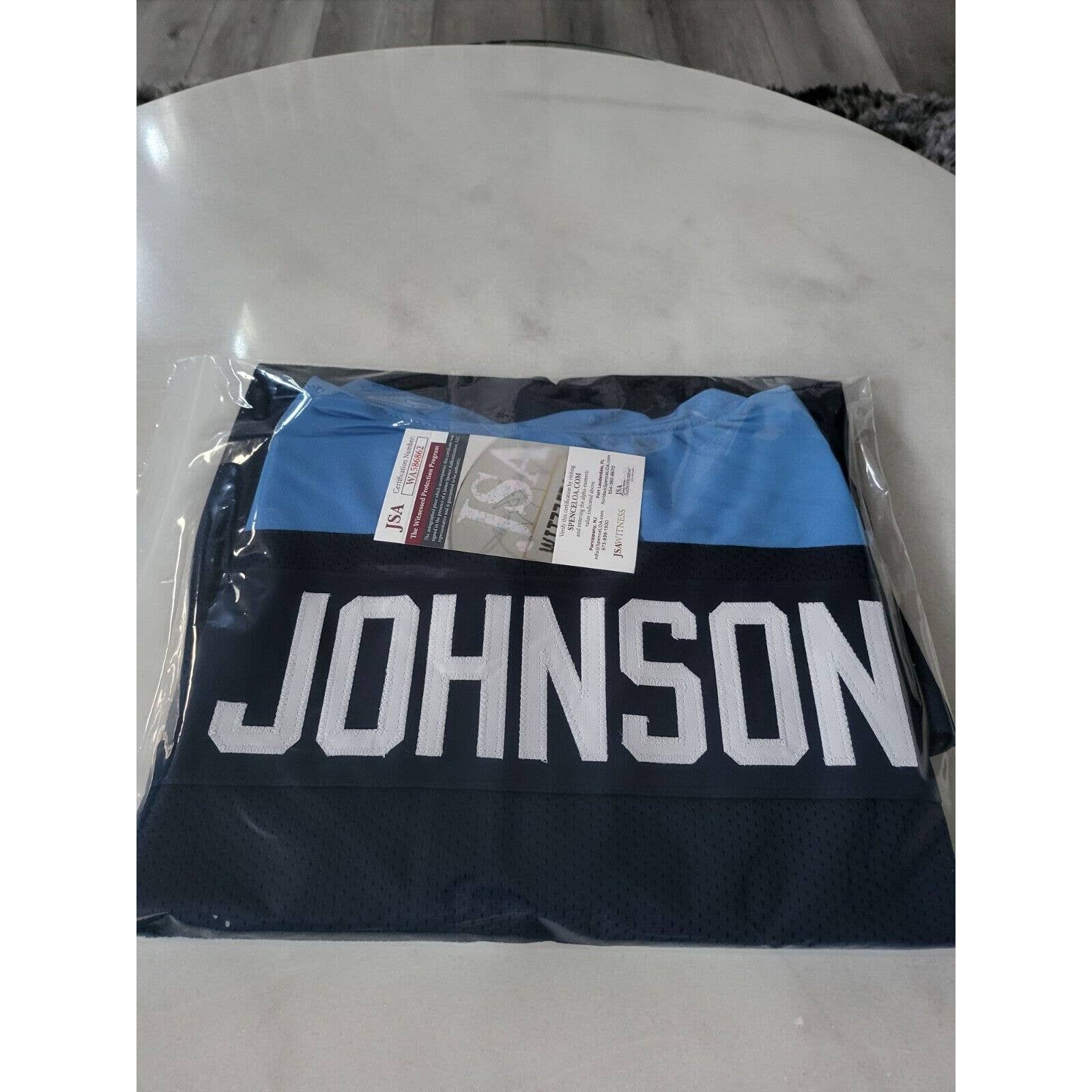 Chris Johnson Autographed/Signed Jersey COA Tennessee Titans - TreasuresEvolved