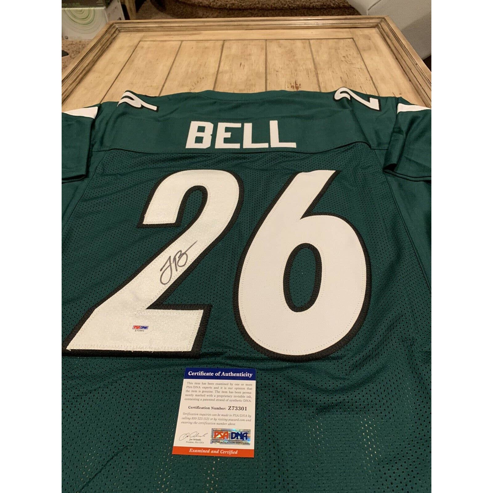 Le’Veon Bell Autographed/Signed Jersey PSA/DNA COA New York Jets Leveon - TreasuresEvolved