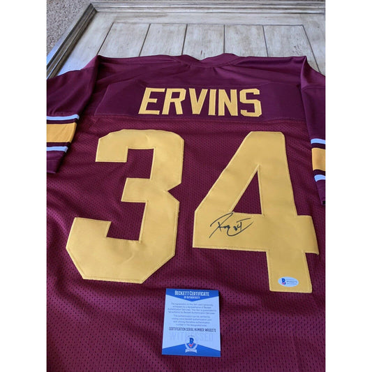 Ricky Ervins Autographed/Signed Jersey Beckett COA USC Trojans - TreasuresEvolved