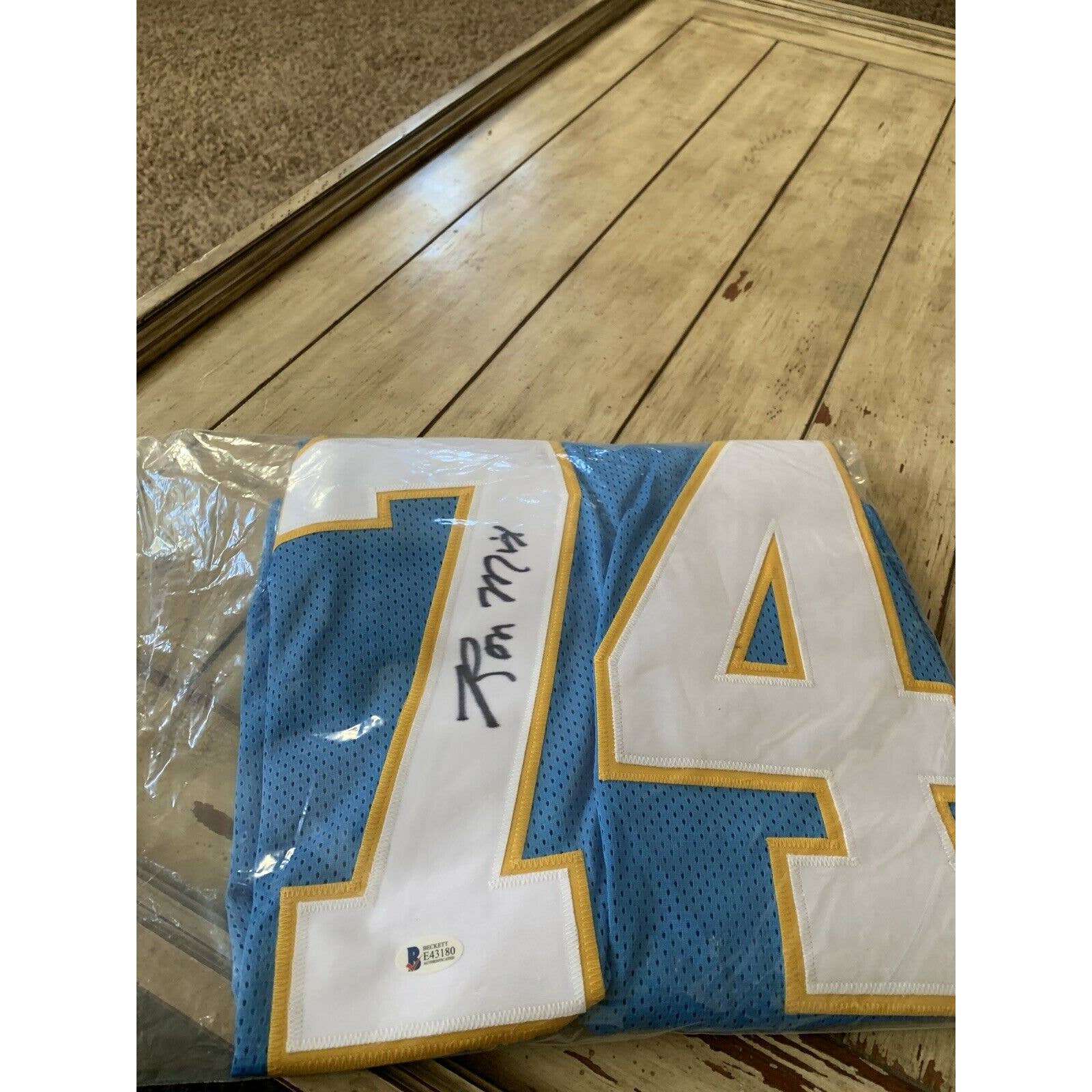 Ron Mix Autographed/Signed Jersey Beckett COA San Diego Chargers Los Angeles - TreasuresEvolved