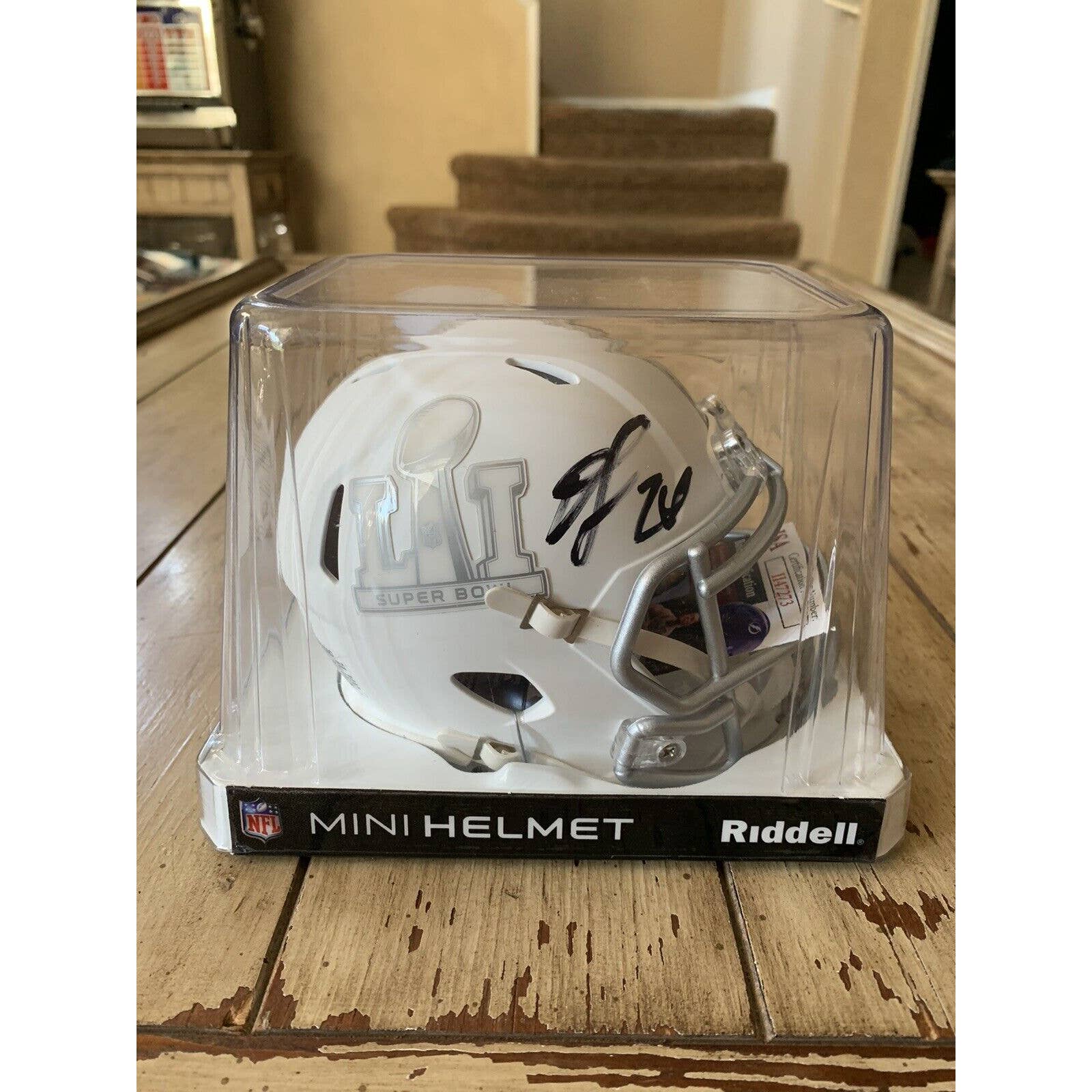 Devonta Freeman Autographed/Signed Mini Helmet COA Atlanta Falcons Devonte B - TreasuresEvolved