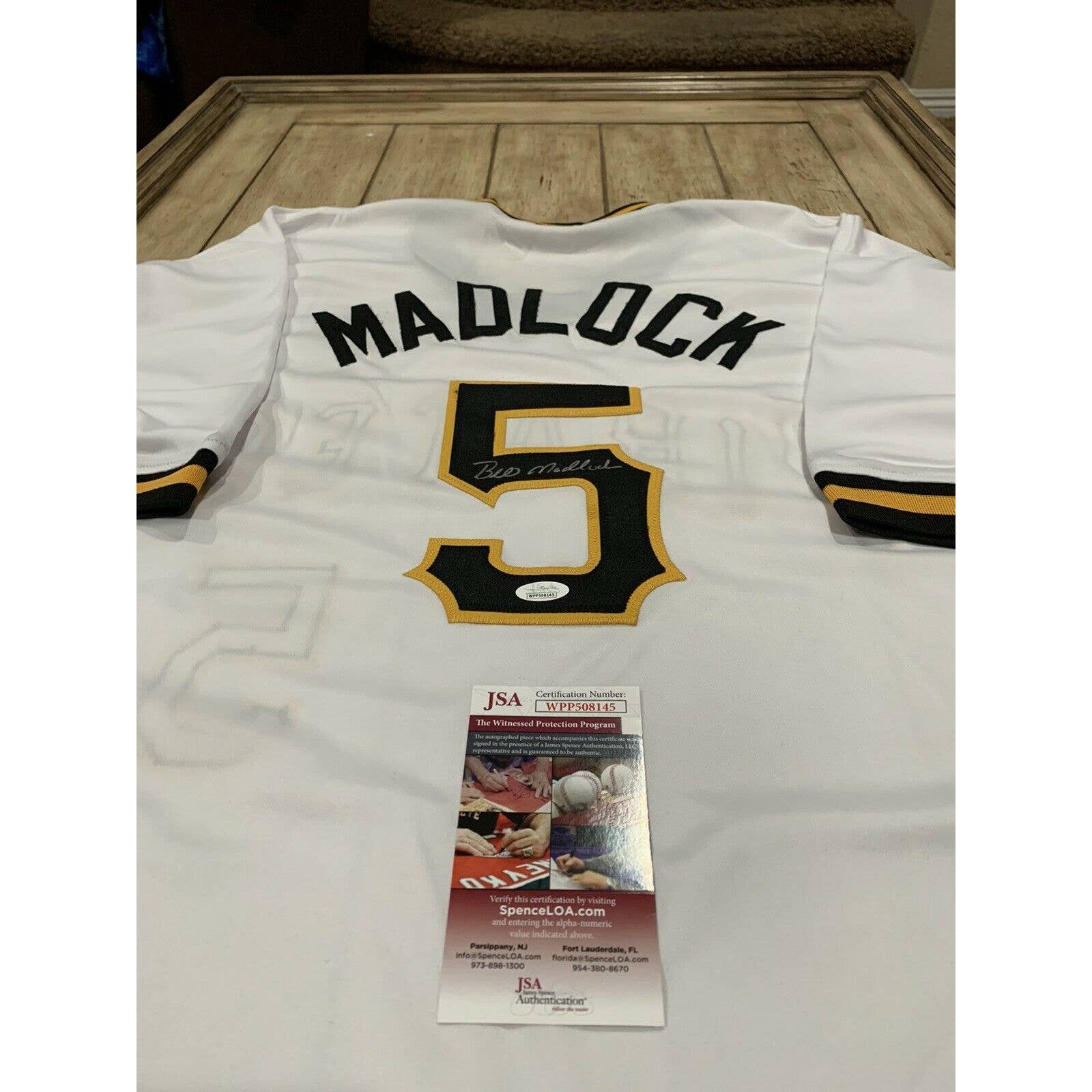 Bill Madlock Autographed/Signed Jersey JSA COA Pittsburgh Pirates - TreasuresEvolved