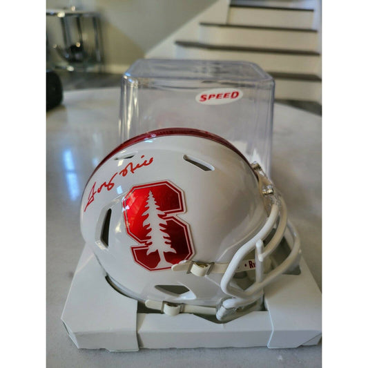 Tony Hill Autographed/Signed Mini Helmet Beckett Sticker Stanford A - TreasuresEvolved