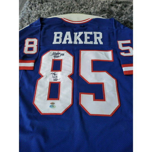 Stephen Baker Autographed/Signed Jersey New York Giants Star TD Maker - TreasuresEvolved