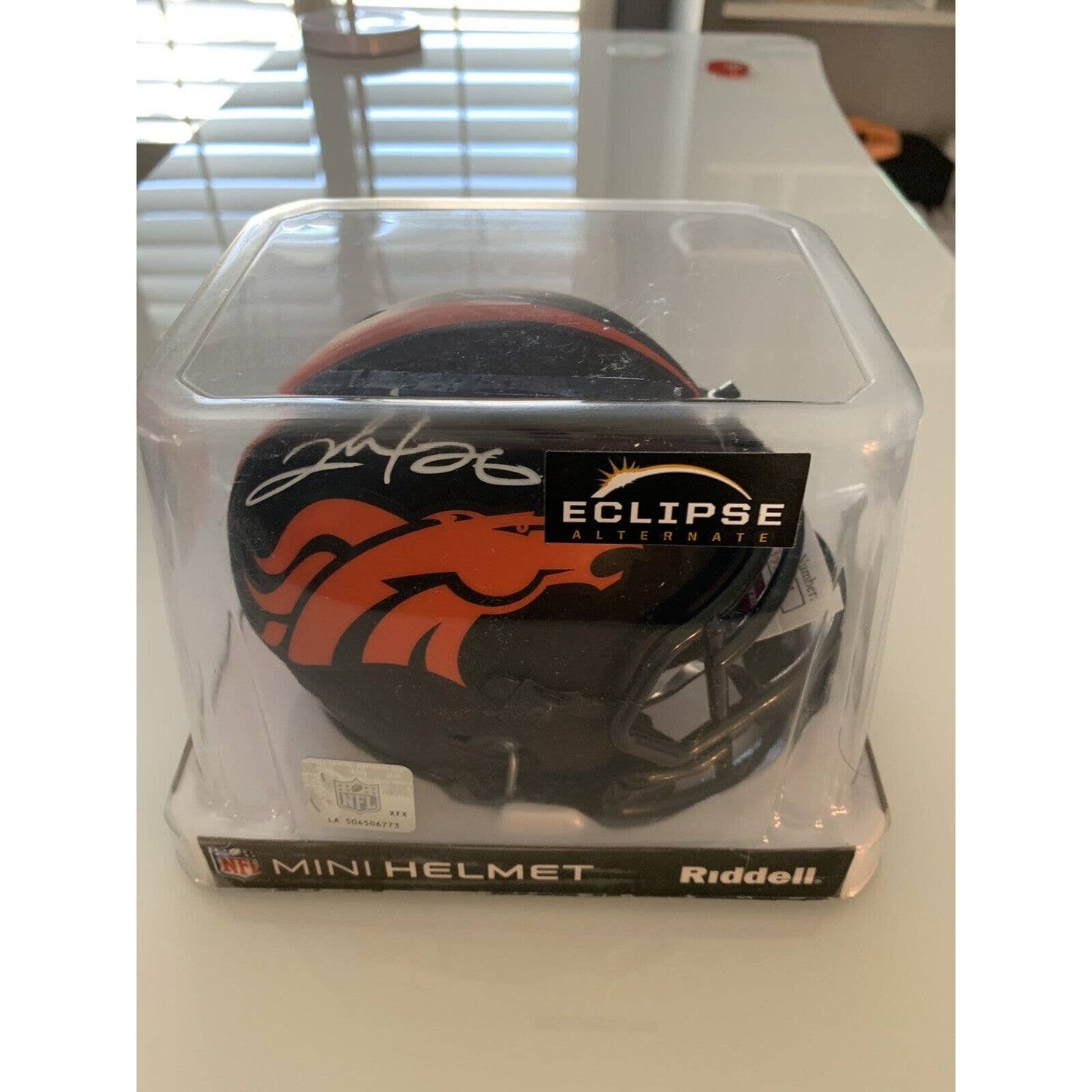 Clinton Portis Autographed Mini Helmet JSA COA Signed Denver Broncos Eclipse B - TreasuresEvolved