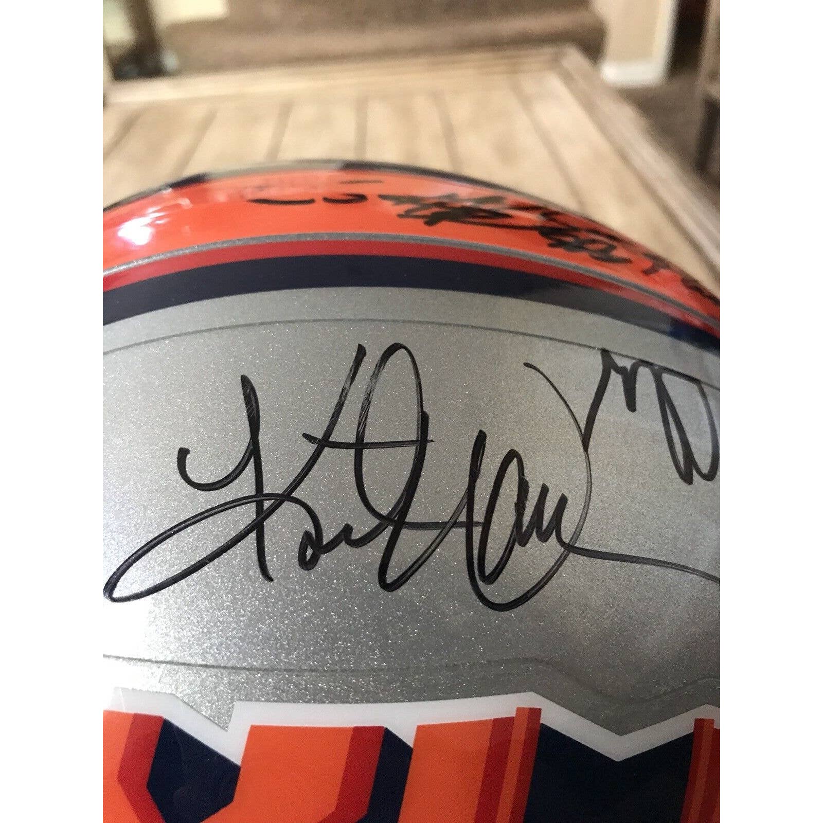 Emmitt Smith Matt Ryan Michael Strahan Tony Gonzalez Autographed/Signed Helmet - TreasuresEvolved
