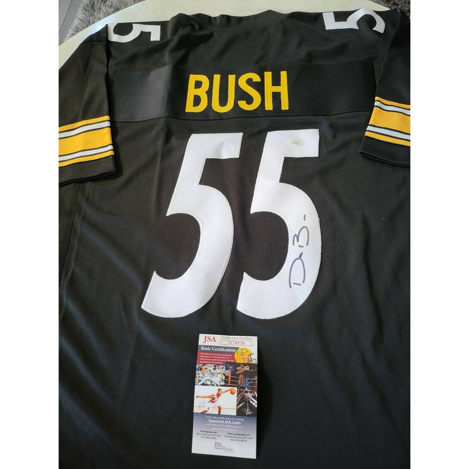Devin Bush Autographed/Signed Jersey JSA COA Pittsburgh Steelers - TreasuresEvolved