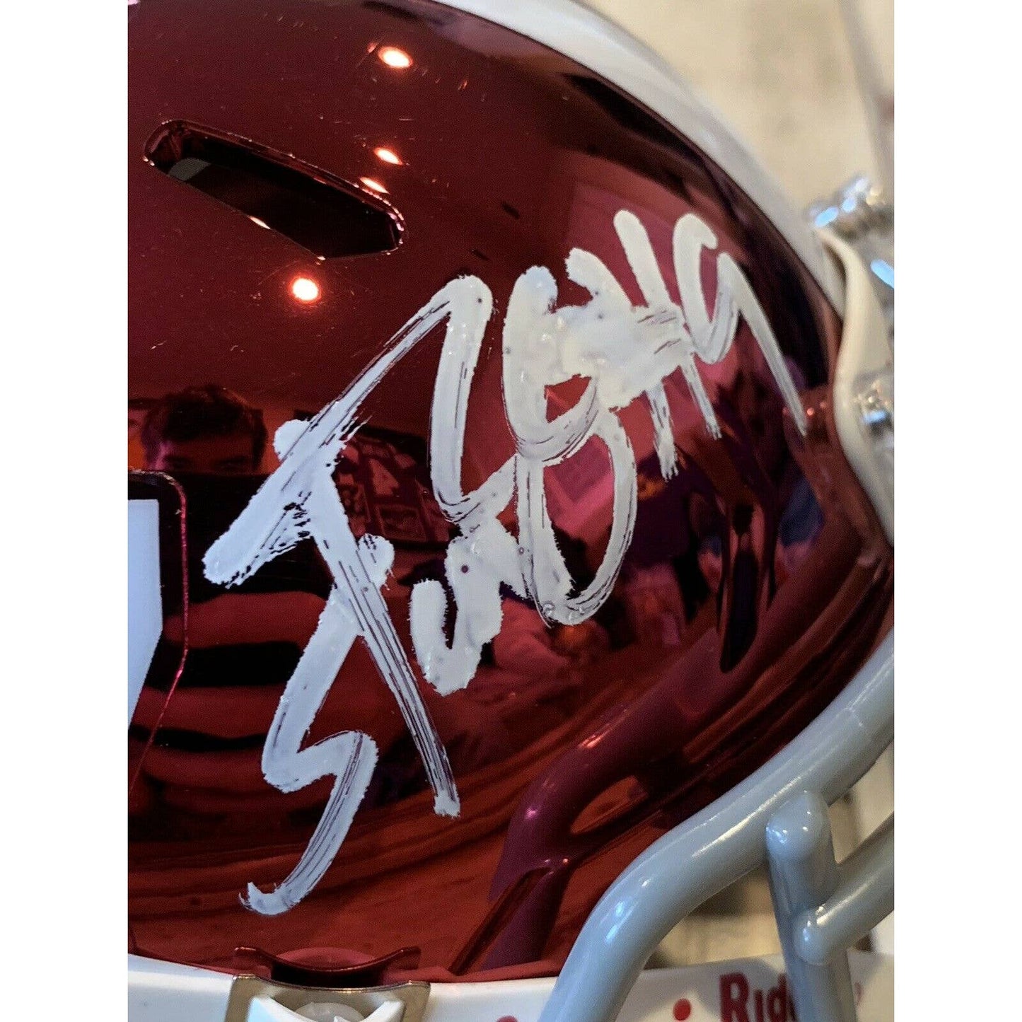 Bo Scarbrough Autographed/Signed Mini Helmet Holo Alabama Crimson Tide Chrome - TreasuresEvolved