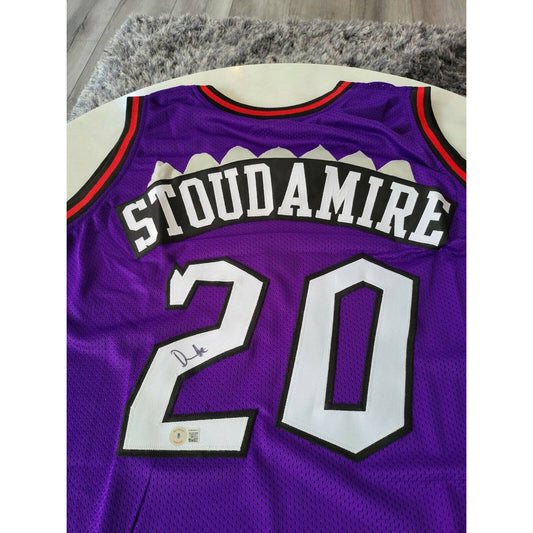 Damon Stoudamire Autographed/Signed Jersey Beckett Toronto Raptors - TreasuresEvolved