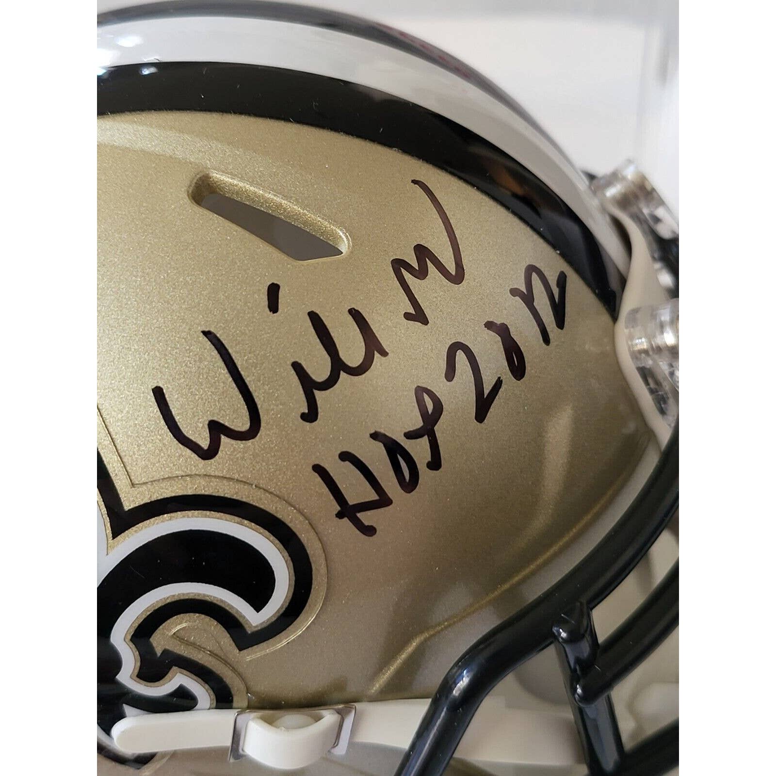 Willie Roaf Autographed/Signed Mini Helmet JSA New Orleans Saints HOF - TreasuresEvolved
