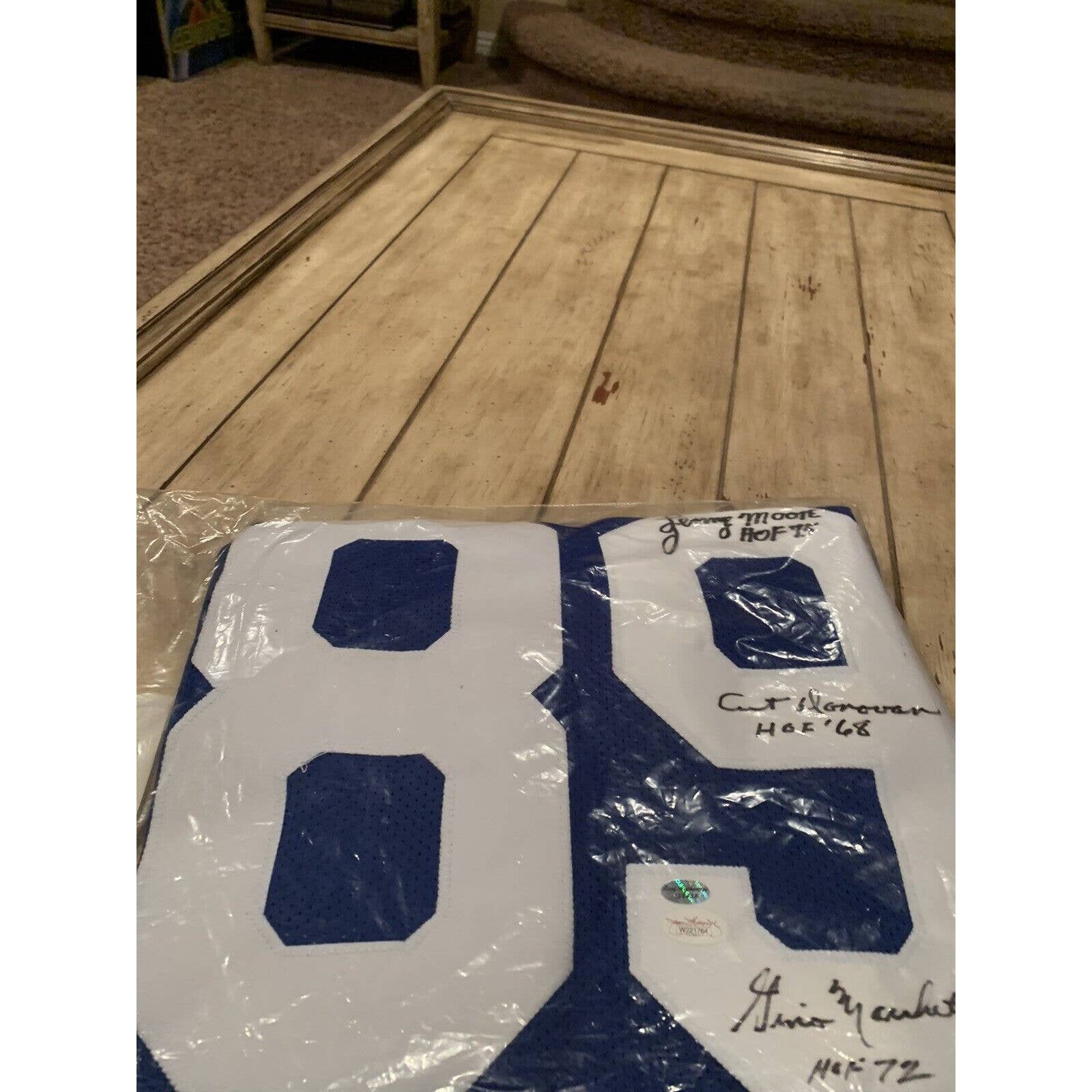 Donovan Moore Marchetti Autographed/Signed Jersey Indianapolis Colts Baltimore - TreasuresEvolved