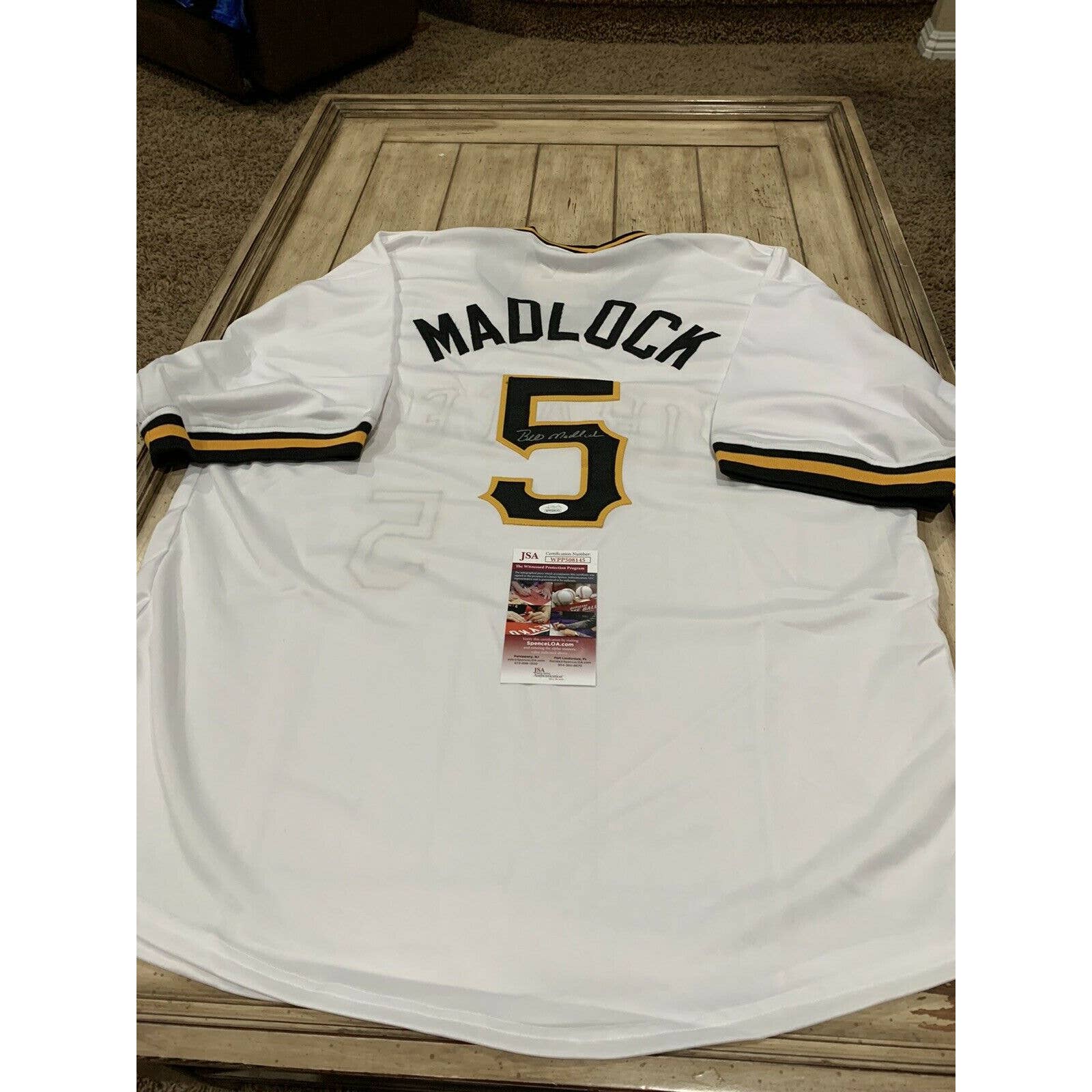 Bill Madlock Autographed/Signed Jersey JSA COA Pittsburgh Pirates - TreasuresEvolved