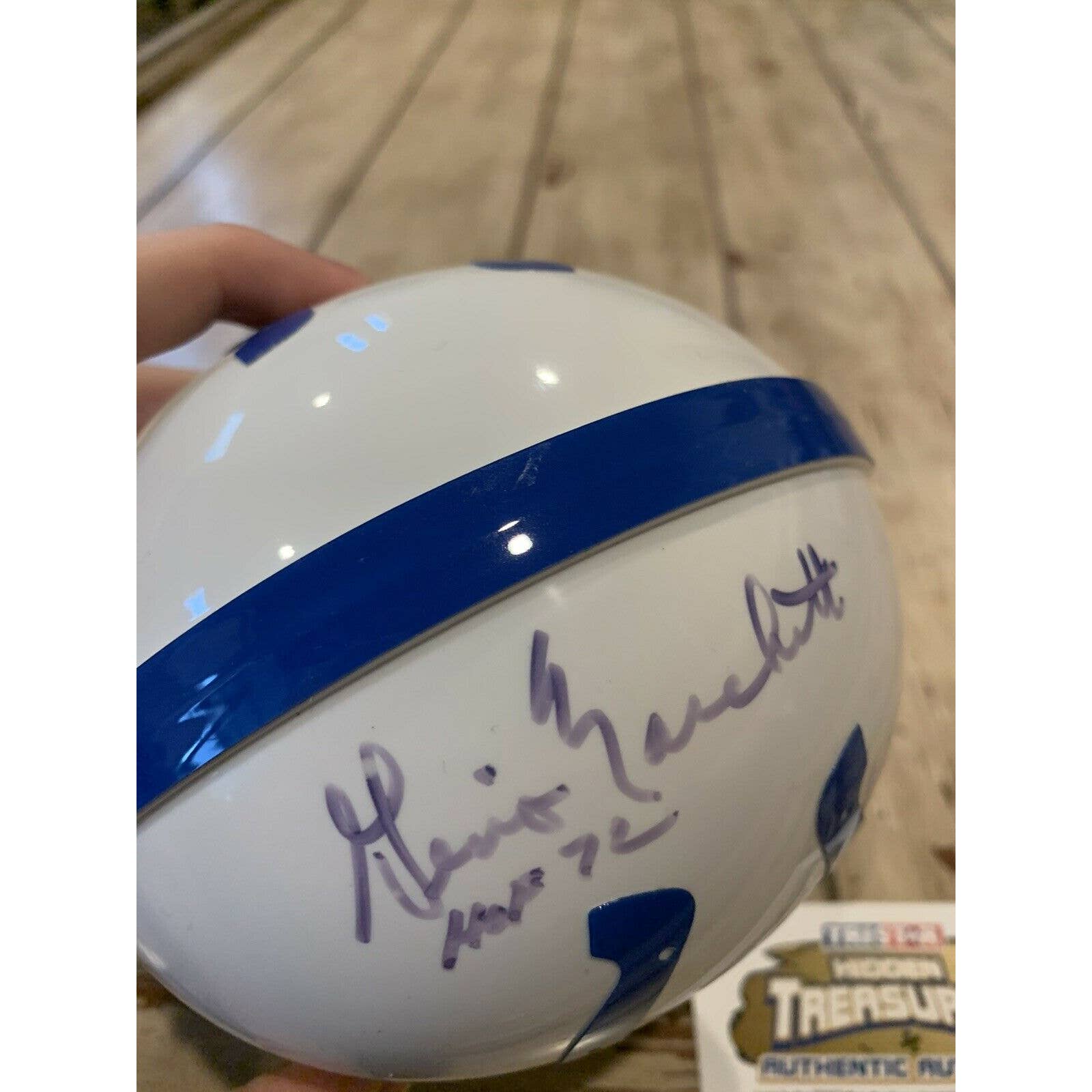 Gino Marchetti Autographed/Signed Mini Helmet TRISTAR Indianapolis Colts - TreasuresEvolved