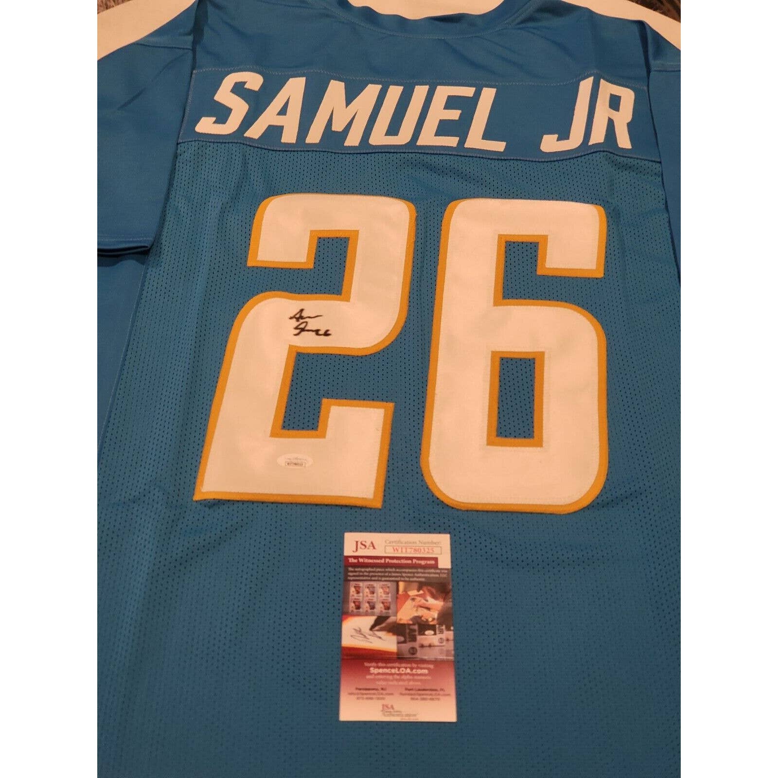 Asante Samuel Jr Autographed/Signed Jersey JSA COA Chargers Los Angeles LA - TreasuresEvolved