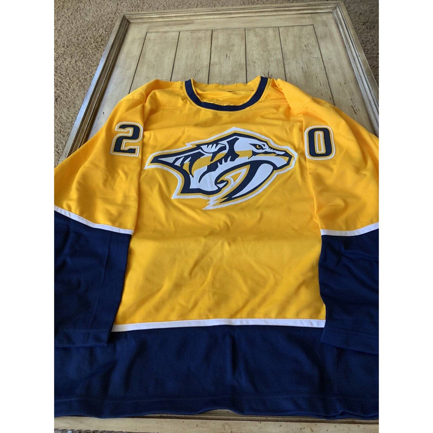 Miikka Salomaki Autographed/Signed Jersey Beckett Sticker Nashville Predators - TreasuresEvolved