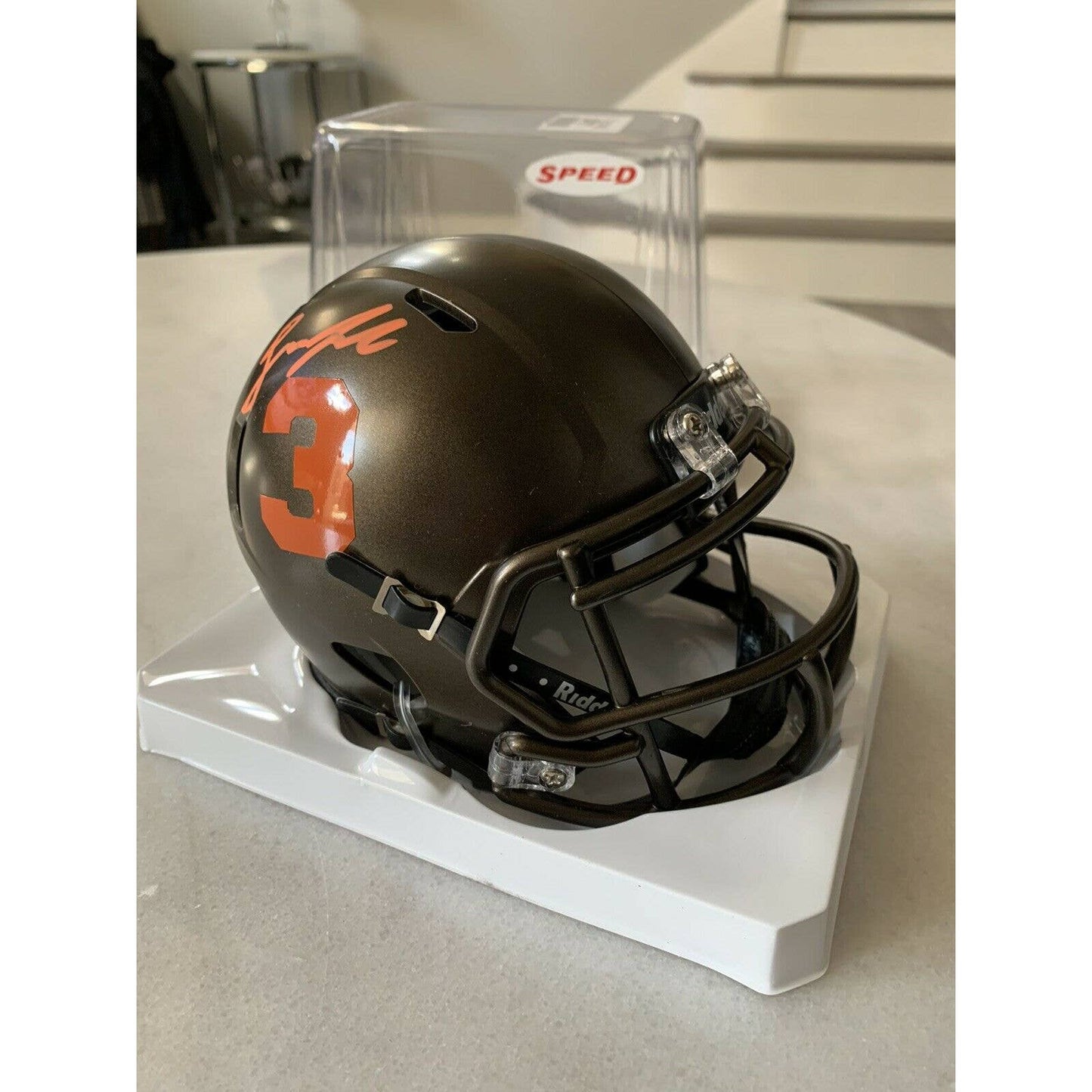 Drew Lock Autographed/Signed Mini Helmet Beckett COA Denver Broncos A - TreasuresEvolved