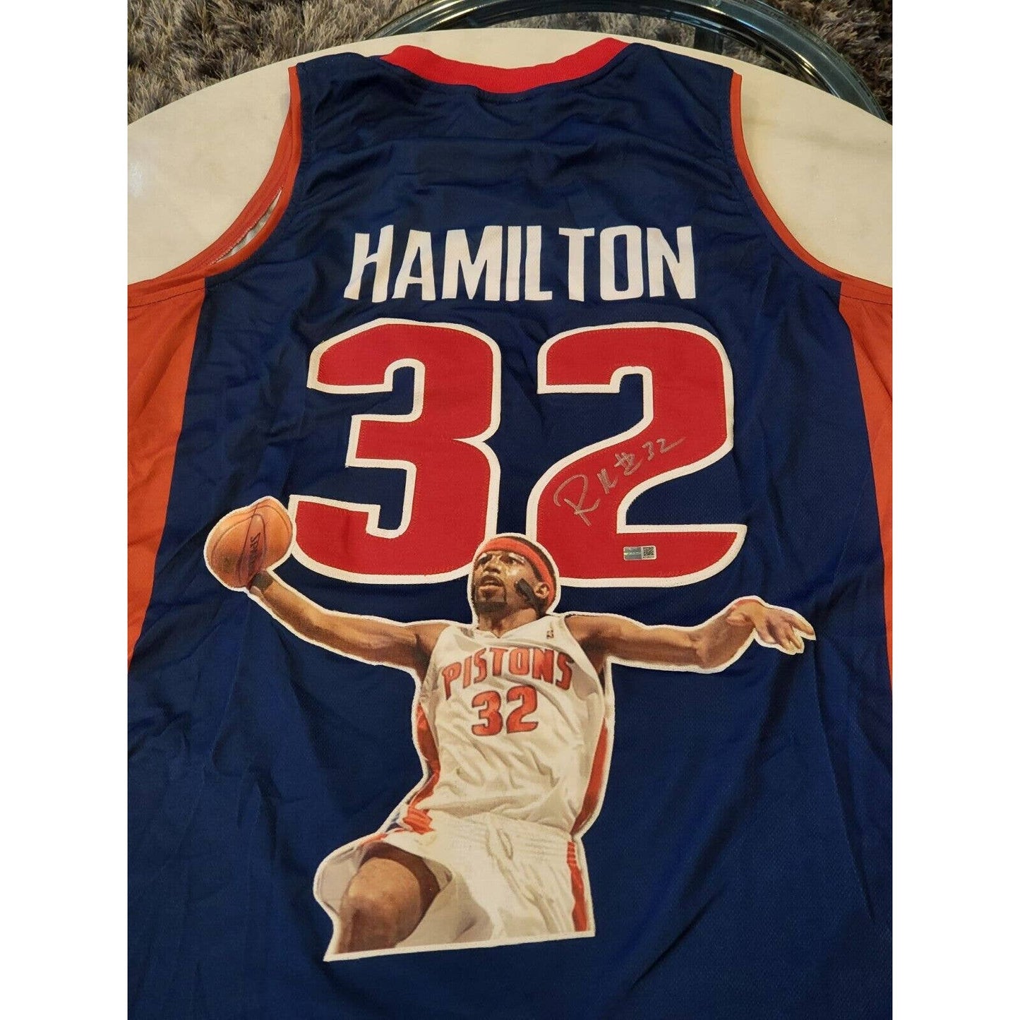 Richard "Rip" HamiltonAutographed/Signed Jersey Detroit Pistons - TreasuresEvolved