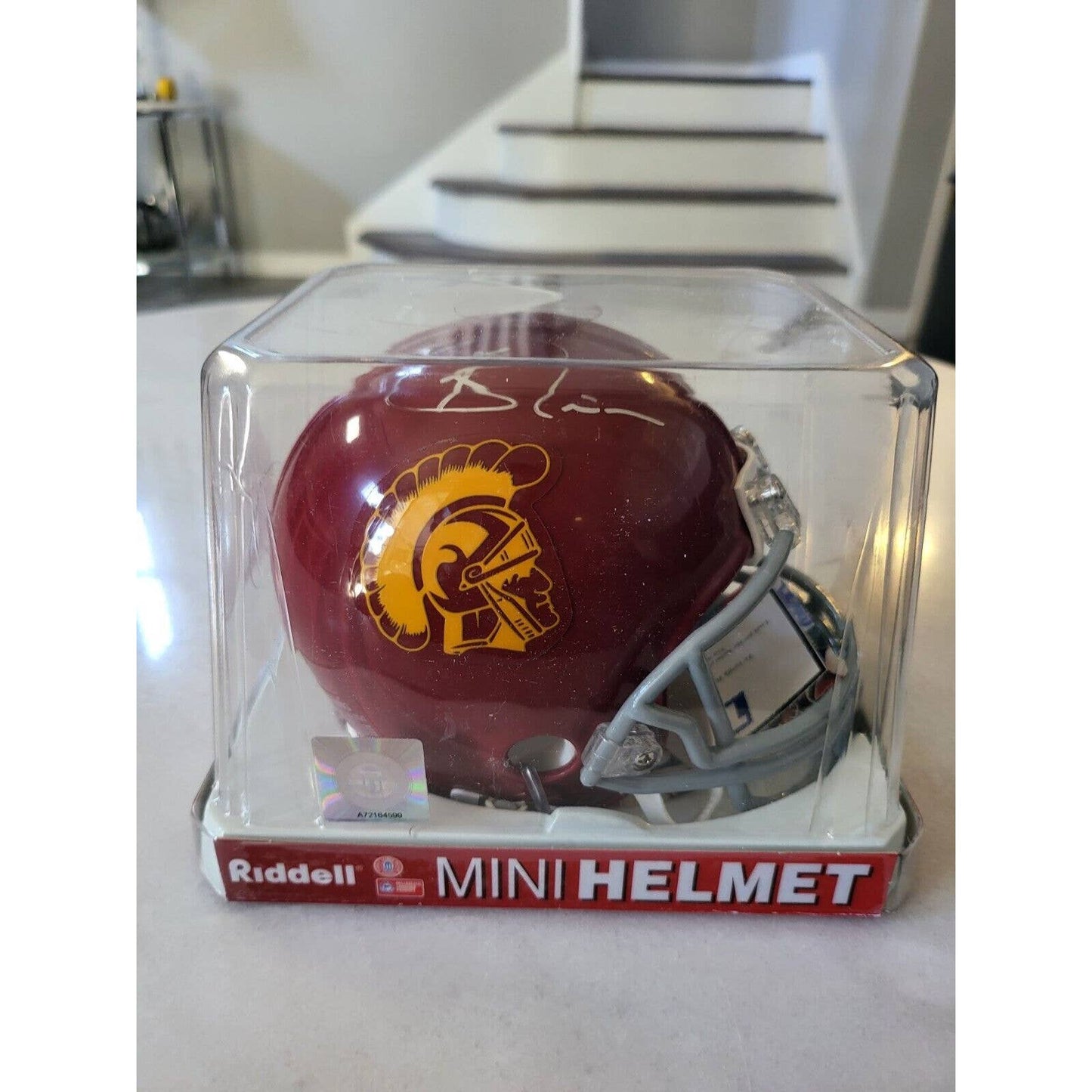 Keith Rivers Autographed/Signed Mini Helmet TRISTAR USC Trojans - TreasuresEvolved