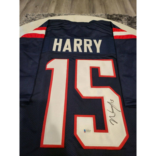 N'Keal Harry Autographed/Signed Jersey Beckett Sticker New England Patriots - TreasuresEvolved