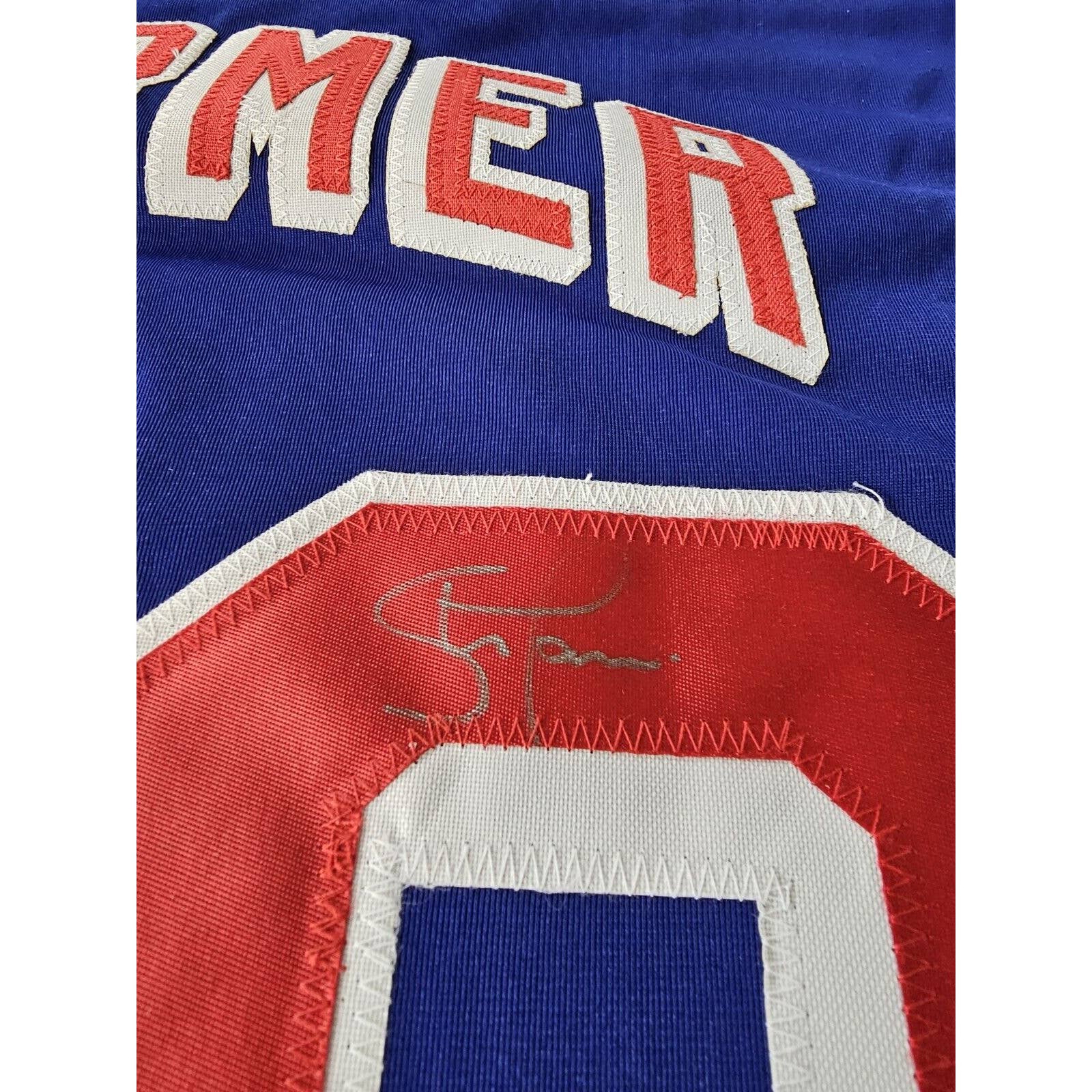 Steve Larmer Autographed/Signed Jersey JSA COA New York Rangers - TreasuresEvolved