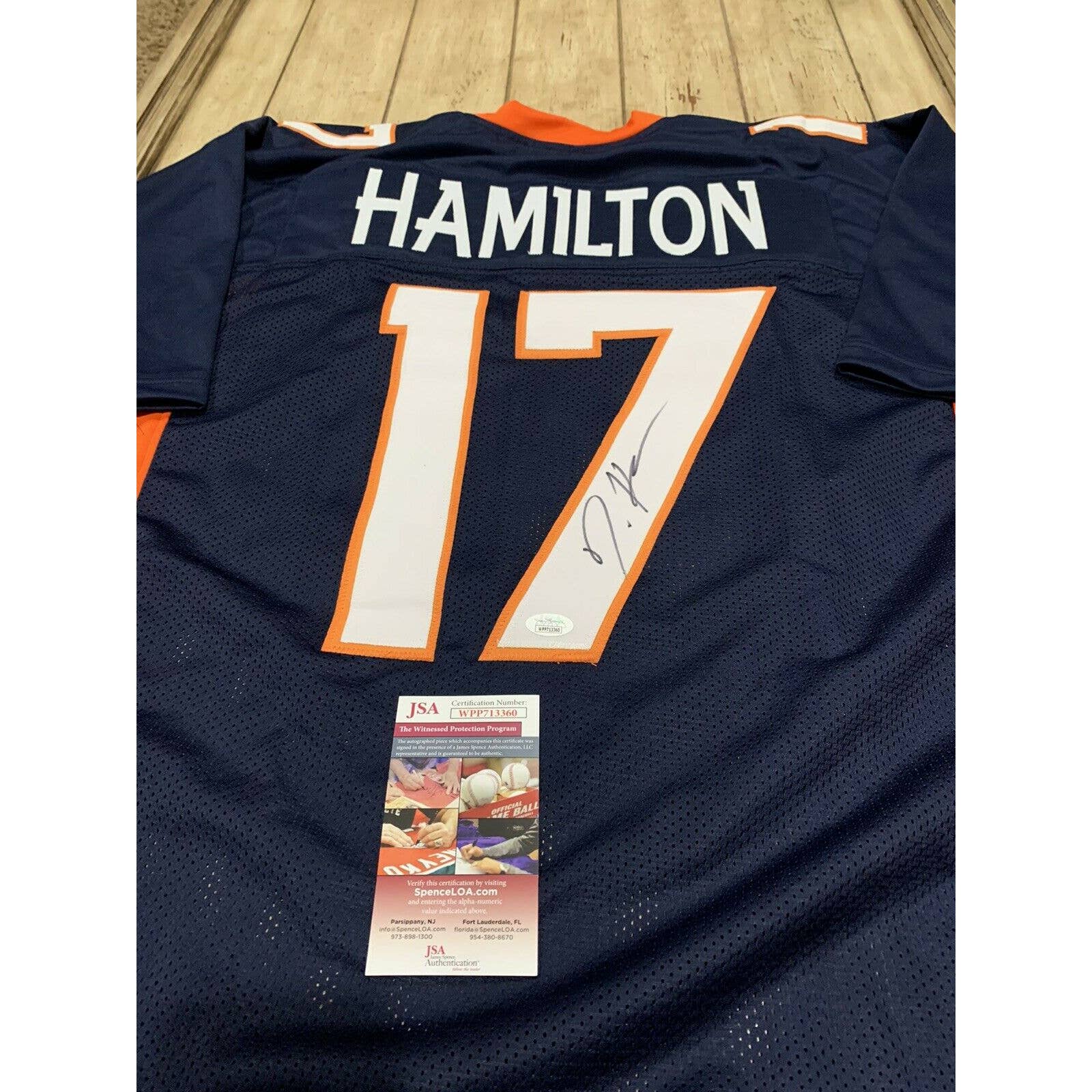 Daesean Hamilton Autographed/Signed Jersey JSA COA Denver Broncos - TreasuresEvolved