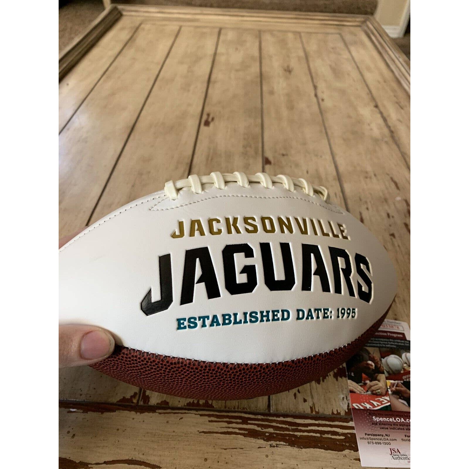 Fred Taylor Autographed/Signed Football JSA COA Jacksonville Jaguars - TreasuresEvolved