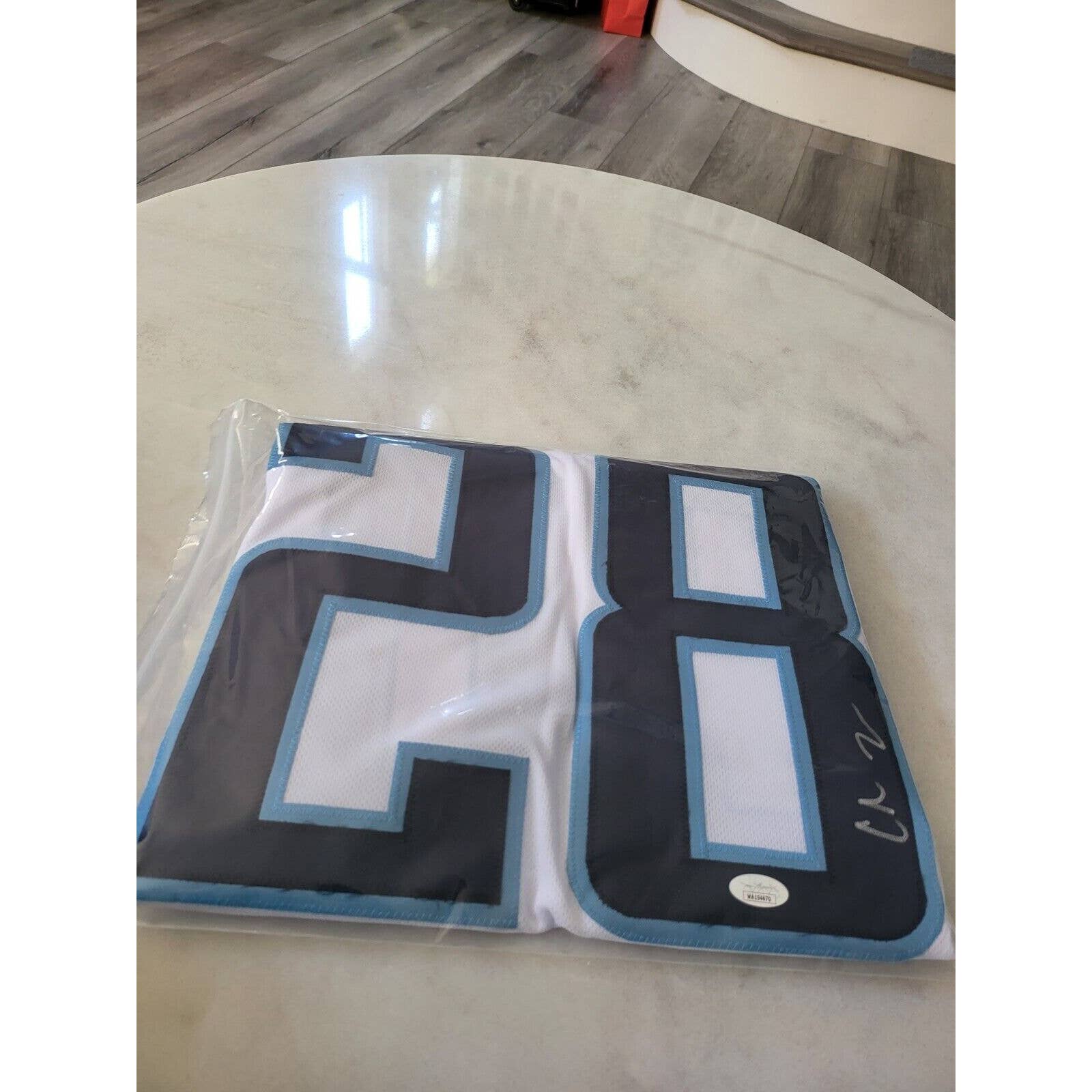 Chris Johnson Autographed/Signed Jersey COA Tennessee Titans - TreasuresEvolved