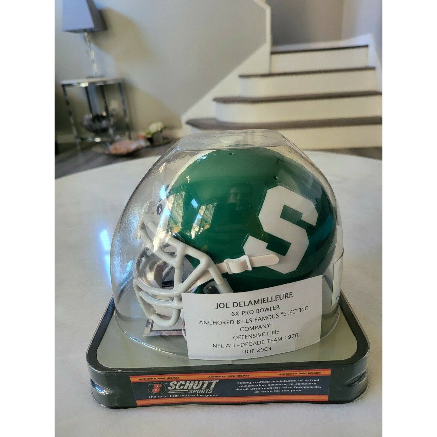 Joe Delamielleure Autographed/Signed Mini Helmet TRISTAR COA Michigan State St A - TreasuresEvolved