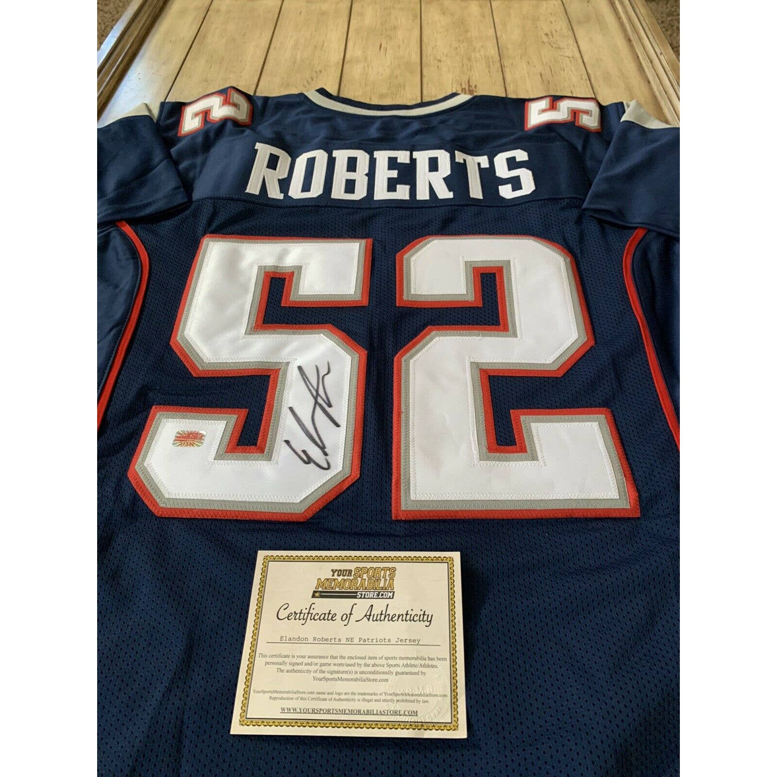 Elandon Roberts Autographed/Signed Jersey COA New England Patriots - TreasuresEvolved
