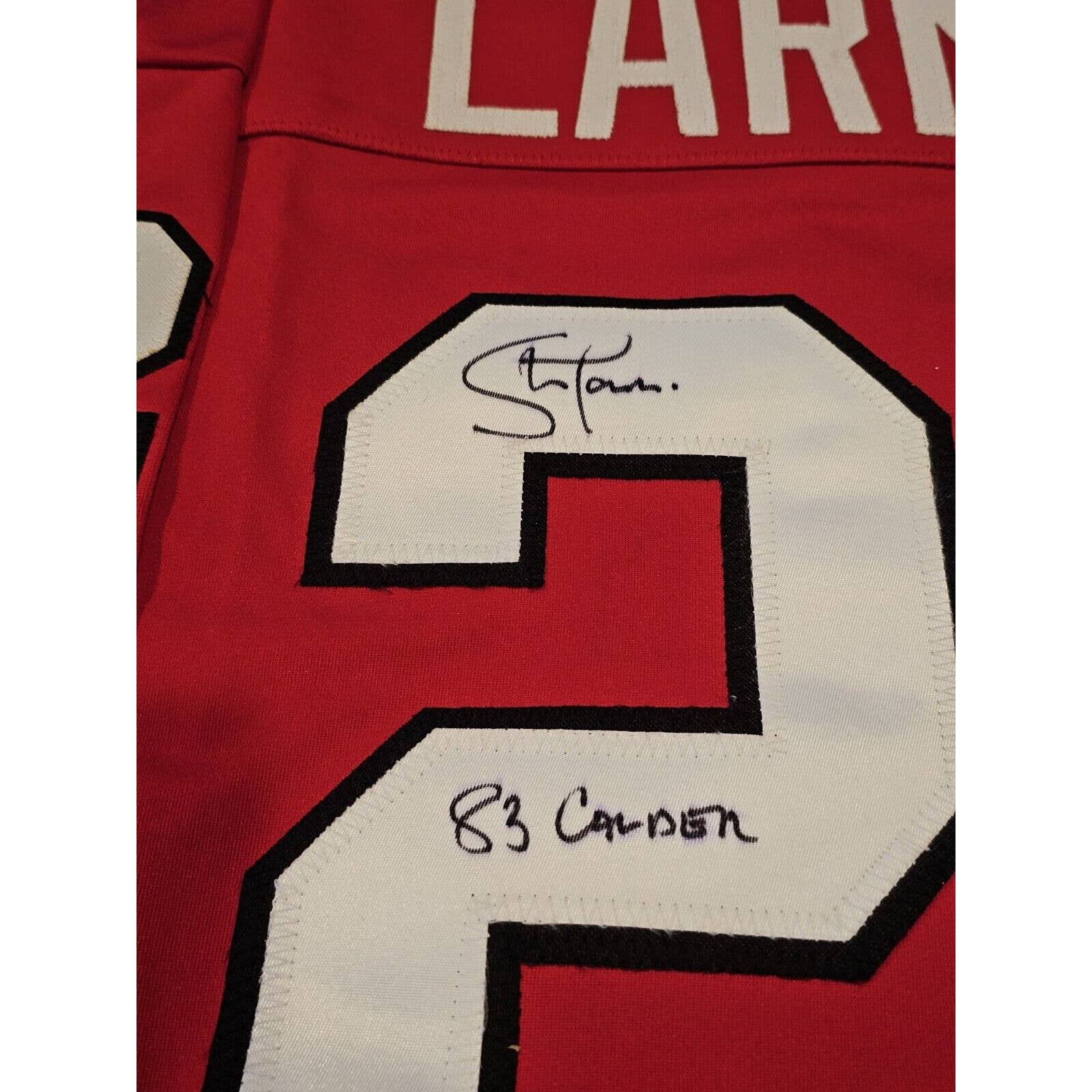 Steve Larmer Autographed/Signed Jersey JSA Sticker Chicago Blackhawks PleaseRead - TreasuresEvolved