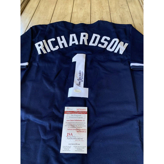 Bobby Richardson Autographed/Signed Jersey JSA COA New York Yankees - TreasuresEvolved