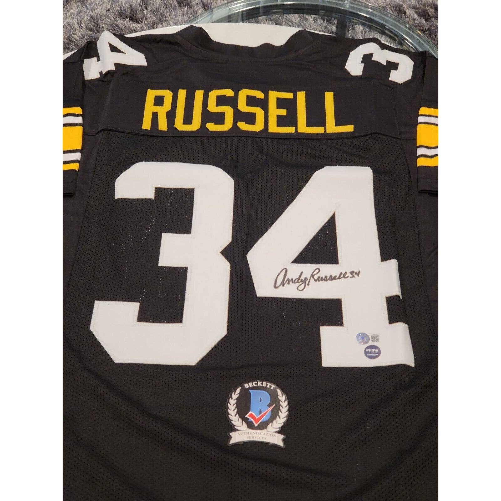 Andy Russell Autographed/Signed Jersey Beckett COA Pittsburgh Steelers - TreasuresEvolved