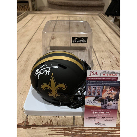 Ricky Williams Autographed/Signed Mini Helmet JSA New Orleans Saints Eclipse B - TreasuresEvolved