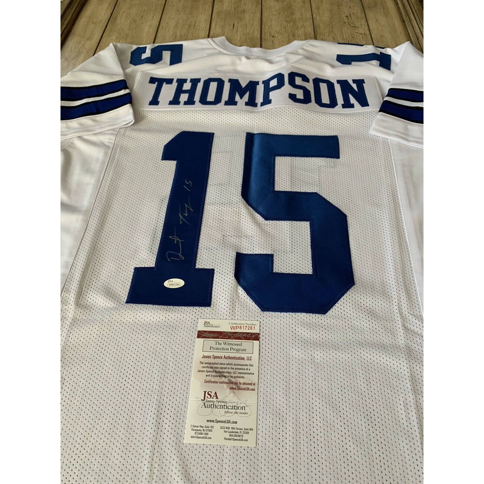 Deonte Thompson Autographed/Signed Jersey JSA COA Dallas Cowboys - TreasuresEvolved
