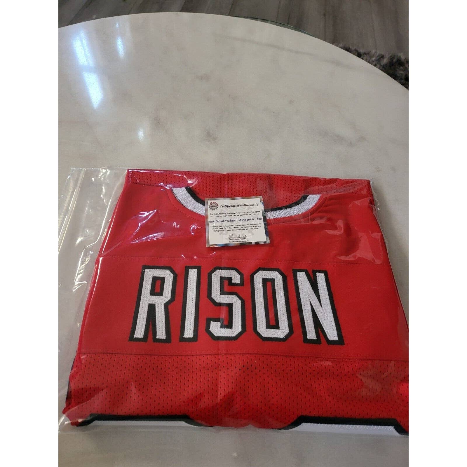 Andre Rison Autographed/Signed Jersey Schwartz COA Atlanta Falcons - TreasuresEvolved
